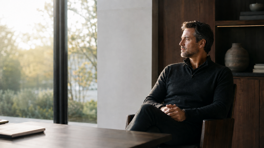 Executive protecting quiet margin for wise leadership
